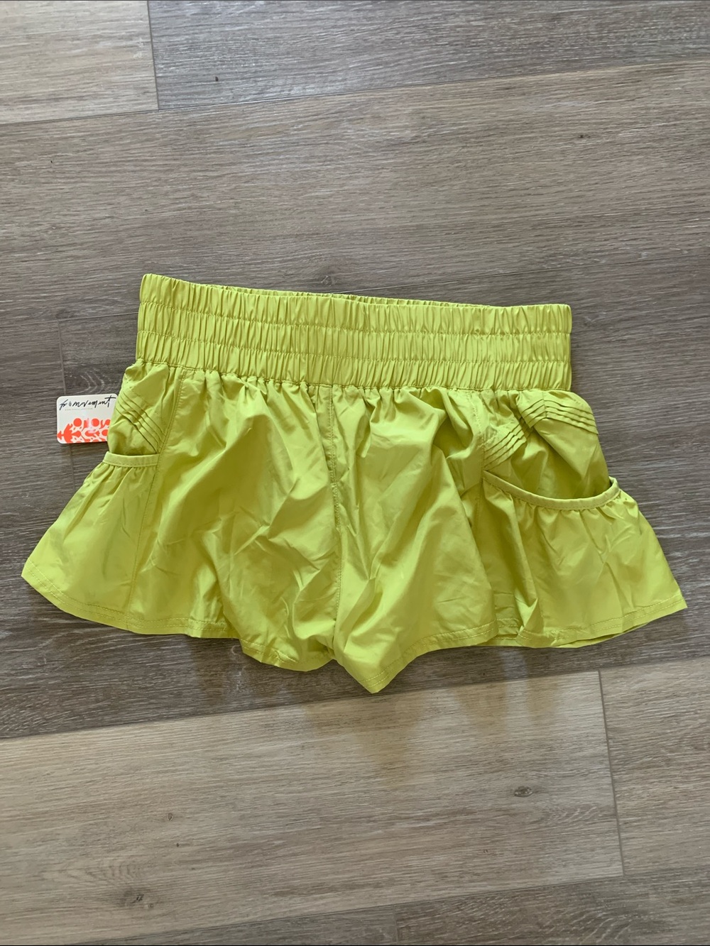FP MOVEMENT Get Your Flirt On Shorts Honeydew Chartreuse - Picture 5 of 9